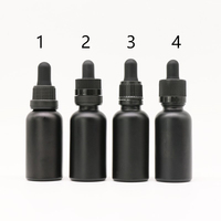 10ml 15ml 1oz Schwarze Zylinder-Glastinkturflaschen mit Siebdruck-Tropfer, Serumflasche und Messskala