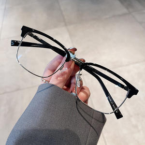 Gafas de Hombre Qianai con Media Montura S2-2206, Tamaño Mediano, Lentes de PC con Protección Anti Luz Azul, Diseño Cuadrilateral - Product Image 5