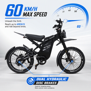 Vélo électrique EU GT2000 250W 48V 30Ah avec batterie amovible, autonomie de 100 km, écran numérique intelligent - Product Image 1