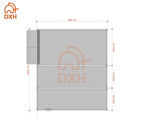 DXH Chine Usine sur mesure 20FT 15FT 10FT Structure en acier Panneau sandwich Entrepôt préfabriqué en conteneurs Stockage à <span class=keywords><strong>vendre</strong></span> - Product Image 5