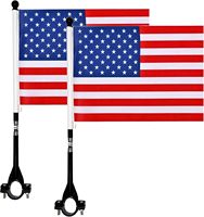 Drapeaux de sécurité pour spectacle de vélo en plein air avec support de course pour la sécurité des motos