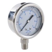 Stainless Steel Pressure Gauge 304 Stainless Steel Shock-Resistant Oil Water Gas Hydraulic Vacuum High-Temperature