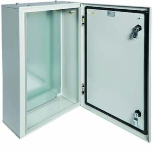 FL714L Personalizzabile con armadio Hagers in acciaio con porta liscia H600 W400 D200 - Product Image 1