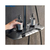 2023 nouveau design salle de bain gunmetal couleur multifonction piano clé température constante pommeau de douche robinet chaud froid douche ensemble