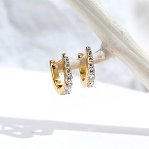 Pendientes de Diamante de Laboratorio MSE-773 con Plata para Mujer, Joyería, Diamante Cultivado en Laboratorio de Forma Redonda - Product Image 3