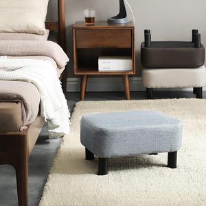 Reposapiés Bajo Moderno para Sala de Estar, Reposapiés Rectangular de Tela al por Mayor con Asiento Acolchado - Product Image 3