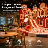 Área de Juegos Interior para Guardería, Cafetería, Sala de Estar, Zona de Aprendizaje Temprano, Piscina de Pelotas con Bordes Acolchados, Certificación CE ASTM EN1176, Proyecto Preescolar