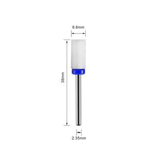 6.6mm Coated Large Barrel Ceramic Nail <b>Drill</b> <b>Bit</b> Grit C M F for Salon Manicure Gel Removal - Product Image 6
