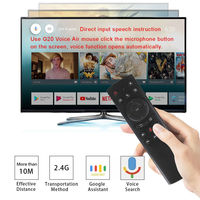 Control Remoto Inteligente por Voz G20S 2.4G con Aprendizaje de Código IR, Mini Mouse Inalámbrico Universal de 10m