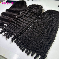 Wig Rambut Manusia Asli India 13x6 Tanpa Lem, Model Deep Curly Burma, Wig Full HD Lace Front, Rambut Virgin Brasil Alami