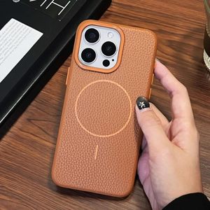 Funda Magnética Simple Retro de TPU y Cuero para 18 Pro Max 17 16 15 14 13, Antihuellas, Antigolpes, Cubierta Trasera de Silicona, Estilo INS - Product Image 2