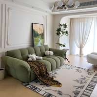 Sofá de Tela Vintage Moderno de Mediados de Siglo, Sofá Lineal Retro de 3 Plazas para Sala de Estar, Venta al por Mayor de Fábrica, Listo para Enviar