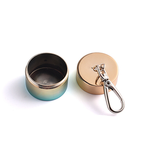 Travel Pill <b>Box</b> Zinc Alloy Custom Logo Luxury Pill Pendants Charms Container Pocket Coin Holder Keychain - Product Image 6
