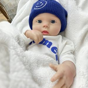 Прямая поставка с завода 22-дюймовая сплошная силиконовая кукла для малышей, водонепроницаемая кукла для новорожденных девочек, Реборн, силиконовая Детская кукла - Product Image 2