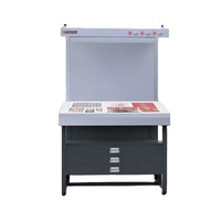Borne de visualisation verticale LED sur pied CC120-D multi-éclairages pour le contrôle des couleurs des films d'emballage souple et des pigments (QC)