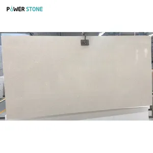 Power Stone Groothandel Kunstmatige Kwarts Werkbladen Platen Beige Kleur Granieten Werkblad Aanrecht Porseleinen Wandtegel Psqc008