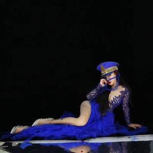 Robe de compétition de danse pour salle de bal, couleur unie, Sexy, costume nu - Product Image 3