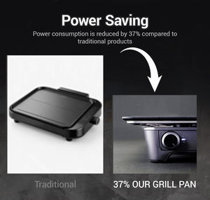 شواية كهربائية داخلية محمولة غير لاصقة وبدون دخان مع مساحة طهي كبيرة - Product Image 3