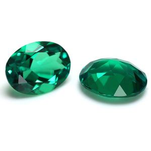 Esmeralda Sintética Cultivada en Laboratorio de Colombia, Piedra de Esmeralda Hidrotermal Creada en Laboratorio, Corte Ovalado - Product Image 3