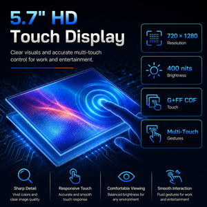 Máy tính cầm tay mini cảm ứng 5.7 inch di động Intel N95 Windows 11 16+512GB SSD, laptop bỏ túi dùng cho học tập, giải trí tại nhà - Product Image 2