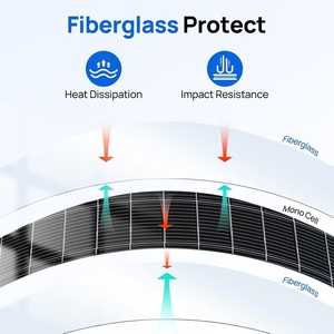 Panel Solar Monocristalino Flexible PERC de 50W 200W de Media Celda para Sistema de Energía Exterior de 12V 18V 24V 48V - Product Image 3