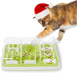 AFP Adjustable Difficultie 3 Llevel Plastic Slow Feed Food <strong>Dog</strong> Cat <strong>Puzzle</strong> Toy Pet Bowls <strong>Feeder</strong> Maze <strong>Feeder</strong> for Cat - Product Image 1