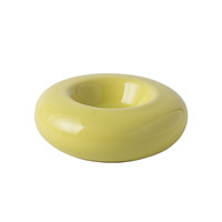 Bol en céramique en forme de donut pour animaux de compagnie, pour chats et friandises, boîte à repas colorée