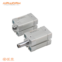 Cylindre pneumatique à double effet ADN, type Festos, cylindre compact, corps en aluminium