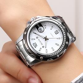 Wlisth S504 Orologio da Polso da Uomo con Calendario, Quadrante Grande, Cinturino in Pelle, Lancette Luminose, Stile Sportivo - Product Image 5