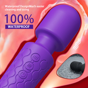 Silicone figa <span class=keywords><strong>Vagina</strong></span> clitoride capezzolo collo posteriore massaggio completo del corpo bastone vibrante bacchetta ricaricabile vibratore giocattoli del sesso - Product Image 2