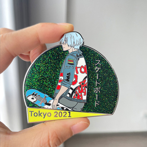 Spille da bavero in metallo smaltato duro e morbido, placcate oro, personalizzate con design <span class=keywords><strong>anime</strong></span> e animali, stile artistico da collezione, stampa tipografica - Product Image 3