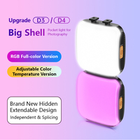 Lampe de poche RVB pliable portable 3 couleurs, lumière portative 2500-6500K, batterie 1000mAh, contrôle par application pour Vlog YouTube TikTok