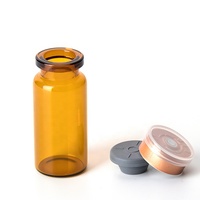 Flacon en verre médical vide en gros, 3ml 5ml 10ml 20ml, flacon tubulaire en verre ambré pharmaceutique avec bouchon