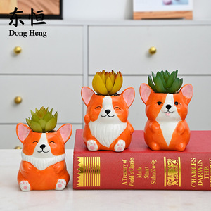 <span class=keywords><strong>Maceta</strong></span> <span class=keywords><strong>de</strong></span> cerámica con diseño <span class=keywords><strong>de</strong></span> perro Corgi <span class=keywords><strong>de</strong></span> dibujos animados, <span class=keywords><strong>maceta</strong></span> para suculentas, <span class=keywords><strong>maceta</strong></span> con diseño <span class=keywords><strong>de</strong></span> cachorro. - Product Image 5
