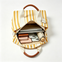 Sac fourre-tout de luxe en toile de coton avec logo personnalisé, poches pour les voyages, la plage, le travail aux États-Unis, au Royaume-Uni, en Australie, certifié BSCI ISO