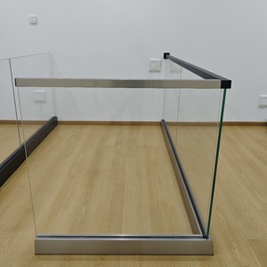 Hiện đại ngoài trời kính lan can cầu thang lan can đứng cột lan can khung lan can lan can thép không gỉ ban công kính lan can - Product Image 2