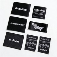 Étiquette de vêtement personnalisée avec logo privé, étiquette tissée en jacquard haute densité, étiquette tissée en satin pour vêtements, étiquettes tissées pour vêtements