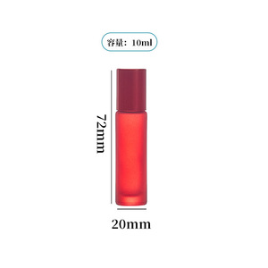 Premium Frosted Glass Roller Bottle 10ml Colorful Essential Oil Bottle Perfume Roller Ball Container Custom Logo Private Label - Product Image 6