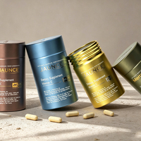 Emballage de soins de santé pour huile de poisson et vitamines, en aluminium de qualité alimentaire, avec couvercle double couche, logo sérigraphié, pour capsules et bouteilles en aluminium