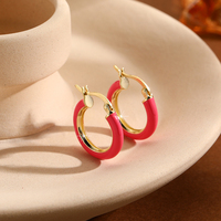 Luxe 925 argent cercle boucles d'oreilles femmes étincelant minimaliste cerceaux hypoallergénique bijoux cadeau tous les jours Chic