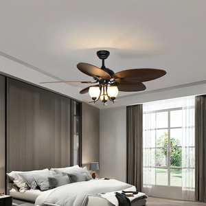 Luz de ventilador de techo de 56 pulgadas, 3 lámparas, diseño retro innovador, decoración de hotel, control remoto, candelabro de luz de ventilador ABS - Product Image 6