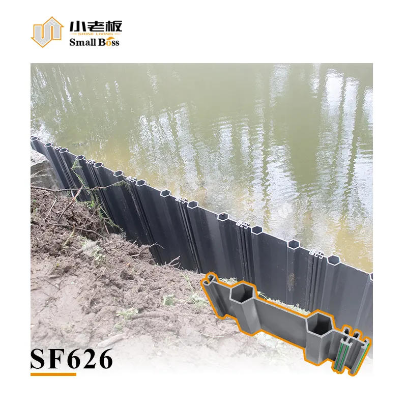 Weatherproof Vinyl Sheet pile lembaran plastik Vinyl lembar Piling untuk lanskap ekstrem