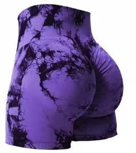 फ़ैक्टरी ओम नए डिजाइन संगमरमर टाई डाई शॉर्ट्स सहज बट स्क्रैच लेगिंग बूटी टाई टाई डाई नरम टाई टाई डाई नरम कपड़े महिला सेक्सी योग पैंट - Product Image 3