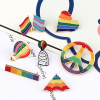 Broches en émail en métal, design Cœur Arc-en-ciel Yeh Finger, badges de revers en émail pour denim, cadeau personnalisé pour femme