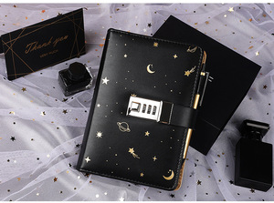 Exquisito Cuaderno Planificador A6 de Cuero PU con Tapa Dura, Diario que Cambia de Color, con Candado de Contraseña, Logotipo Personalizado y Páginas Sueltas - Product Image 2