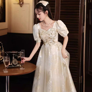 Evening Gown Women's Elegant Sweetheart Neckline Empire Waist Floral Print 3D Patterns Long Dress For Coming Of Age Ceremony - Product Image 4
