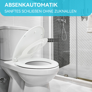 Siège de toilette en urée en forme de D avec siège enfant intégré, fermeture douce, fixation rapide, design magnétique, couvercle de siège de toilette double usage pour adultes et enfants - Product Image 5