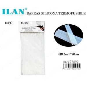 Barras de silicona termofusible ILAN de 7 mm x 20 cm, 16 unidades, para pistola de pegamento - Product Image 3
