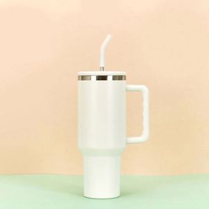 30oz 40oz 50oz Stainless Steel Tumbler Travel Tumbler Vacuum Insulated Tumbler Cup with Handle Straw Lid - Product Image 6