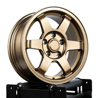 Rines de Aleación Flow Forming de 14-20 Pulgadas, 4x100 5x114.3, Diseño Cóncavo, Color Bronce, ET6 Personalizado para Autos de Pasajeros